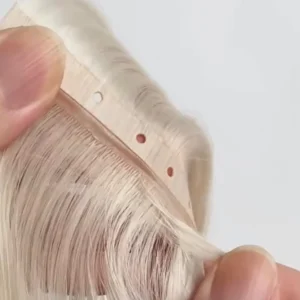 Whipped Ivory Hole Weft 18in